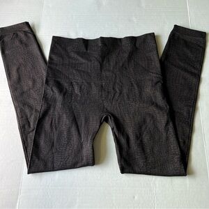 Spanx Look at me now seamless leggings XL brown black croc print high rise